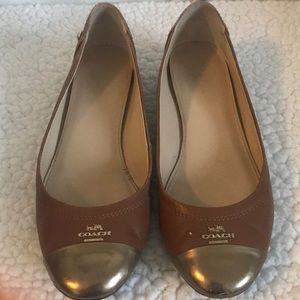 COACH Flats with Gold Accent